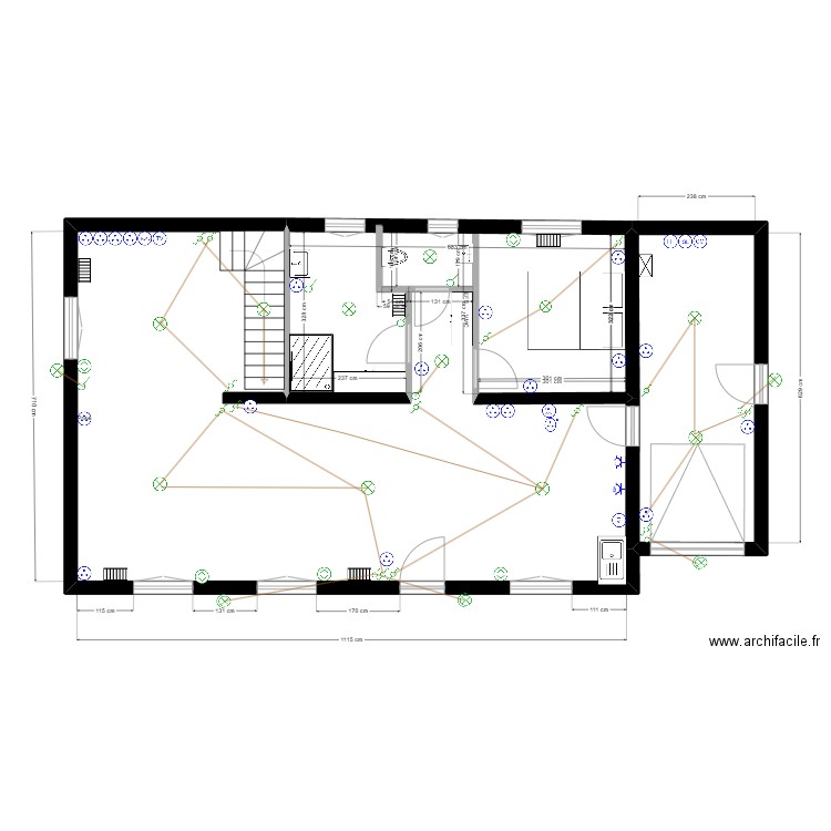 le labourier vincent. Plan de 7 pièces et 168 m2