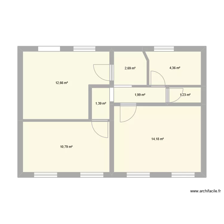 chambres option 1. Plan de 8 Pièces et 49 m² chambres option 1. Plan de 8 Pièces et 49 m²