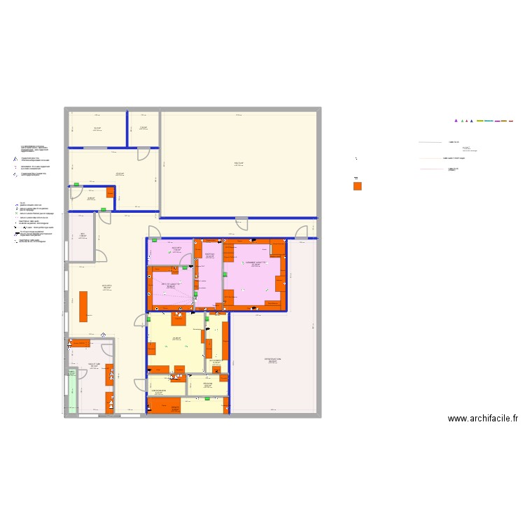 PoitierVfiesta. Plan de 19 pièces et 455 m2