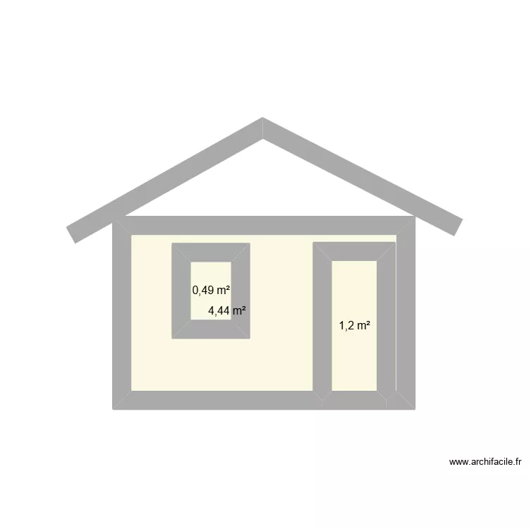 SMLP ABRI FACADES. Plan de 3  et 8 m²
