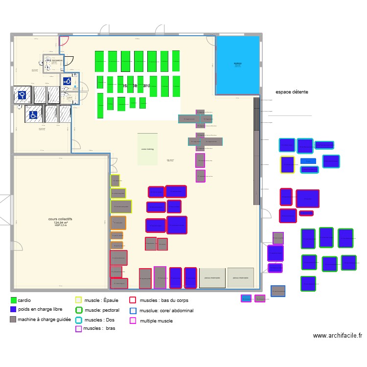 plan salle narosse 8. Plan de 8 pièces et 608 m2