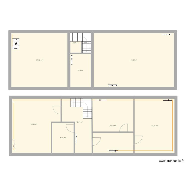 Melvin. Plan de 10 pièces et 174 m2