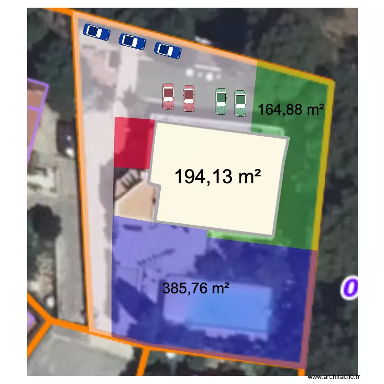 aubagne. Plan de 1  et 194 m²