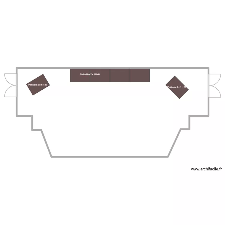 scène PK. Plan de scène PK. Plan de