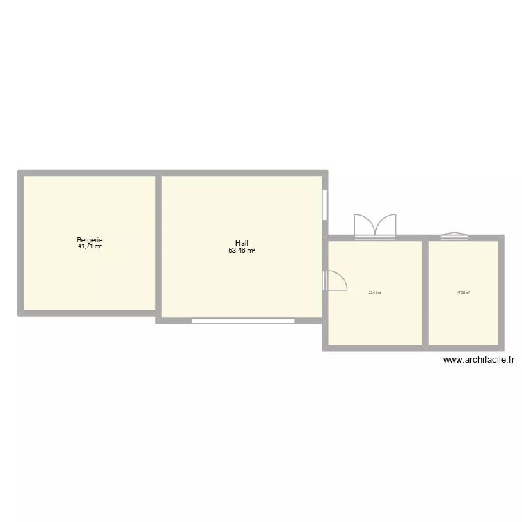 Fleury Maison Principal Hall + bergerie. Plan de 