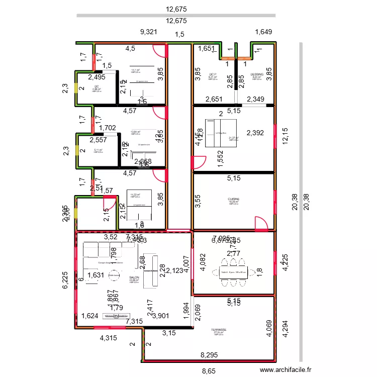 PLAN GUIBE. Plan de 11  et 180 m²