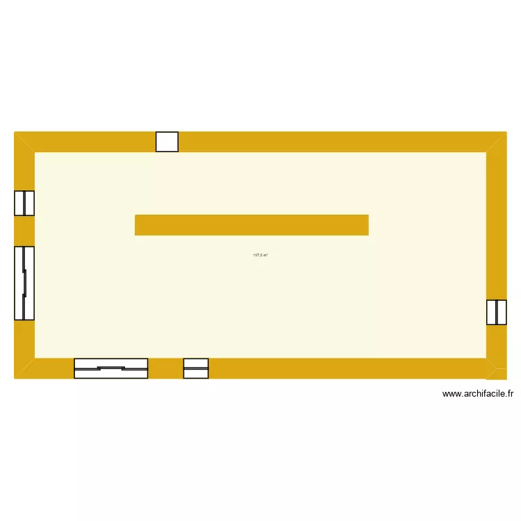 brouillon maison 651. Plan de 1 pièce et 158 m²
