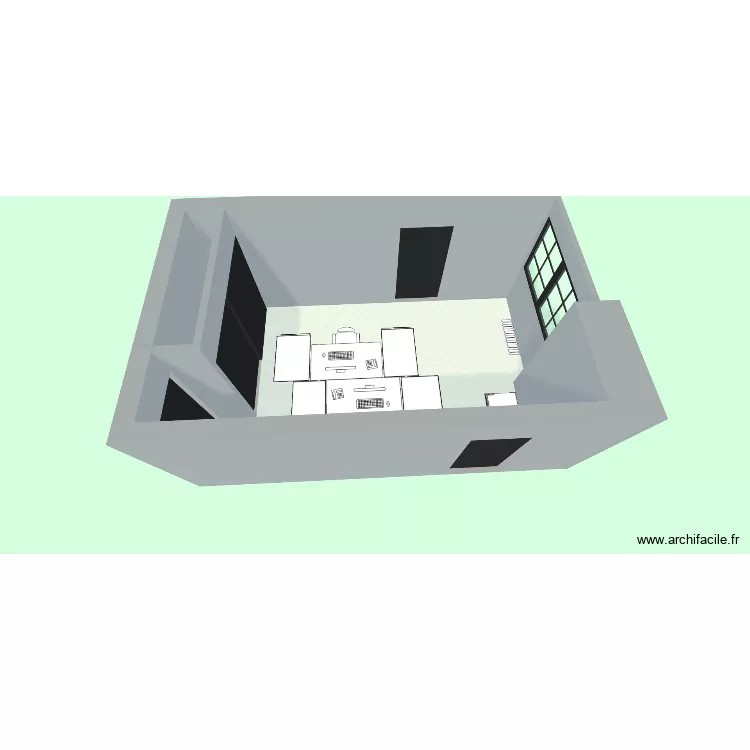 Bureau. Plan de 2  et 18 m²
