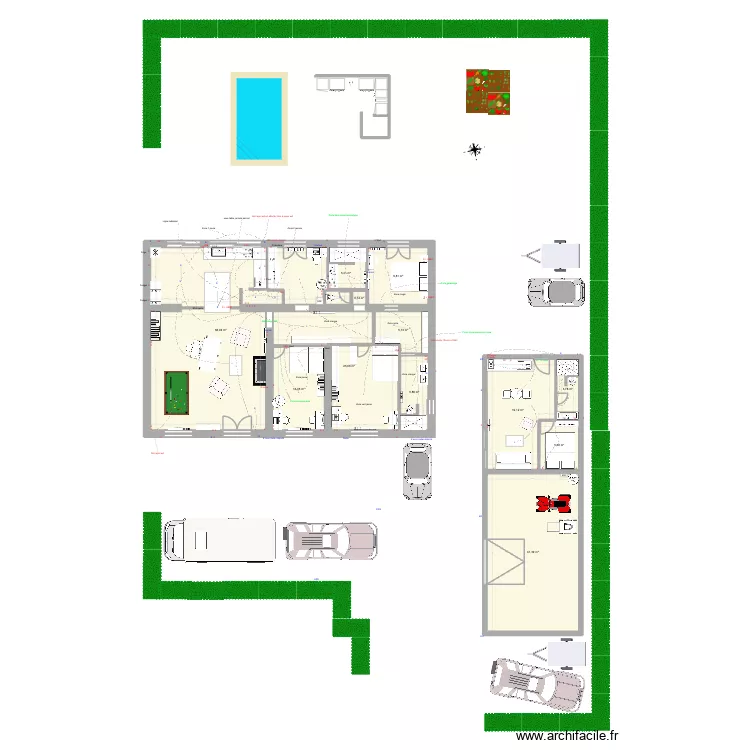 BSL. Plan de 12  et 204 m²