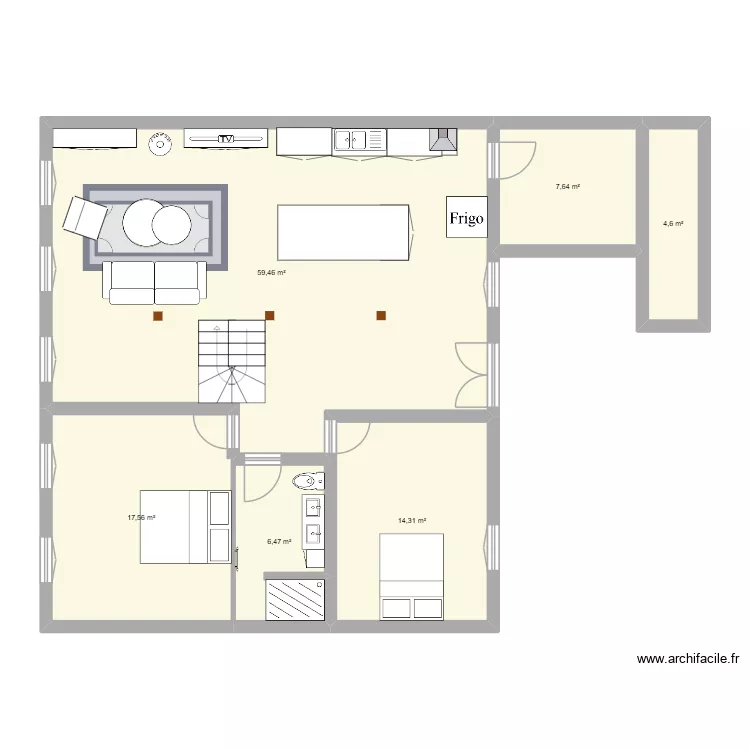 Plan v1.2. Plan de 6  et 110 m²