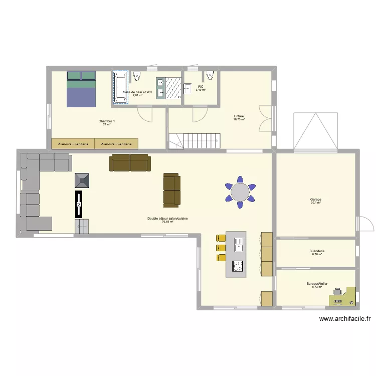 Villa Ba&iuml;a. Plan de 