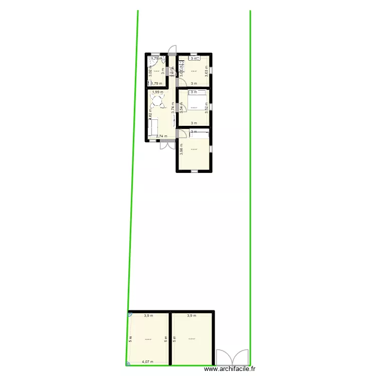 khaled. Plan de 7  et 92 m²