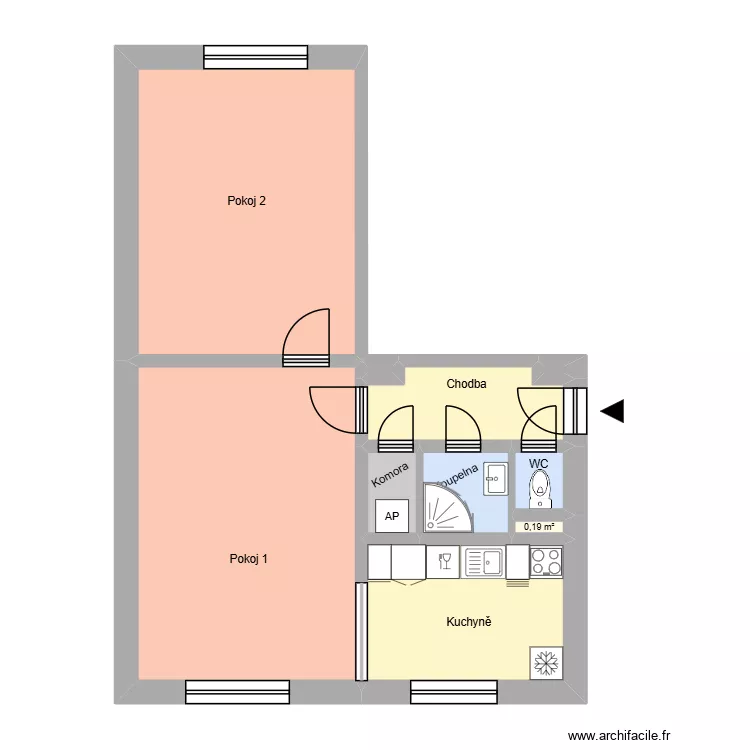Krasnoarmějců 2071 byt 10. Plan de 14 et 178 m² Krasnoarmějců 2071 byt 10. Plan de 14 et 178 m²