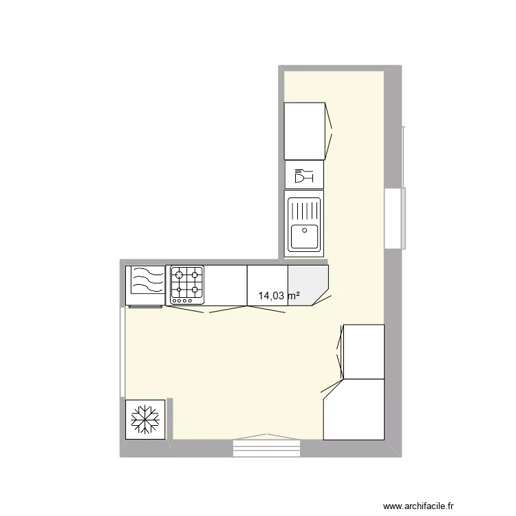 Cuisine actuelle. Plan de 