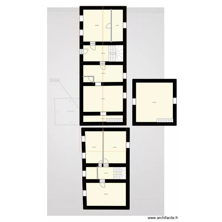 maison des grds rivieres. Plan de 11  et 209 m²