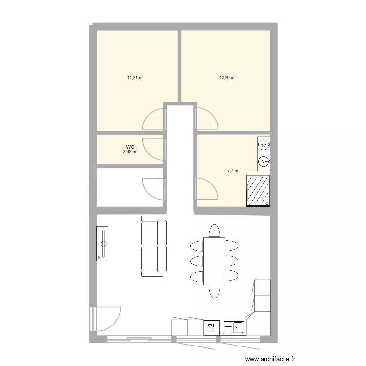 MaisonA. Plan de 4  et 34 m²