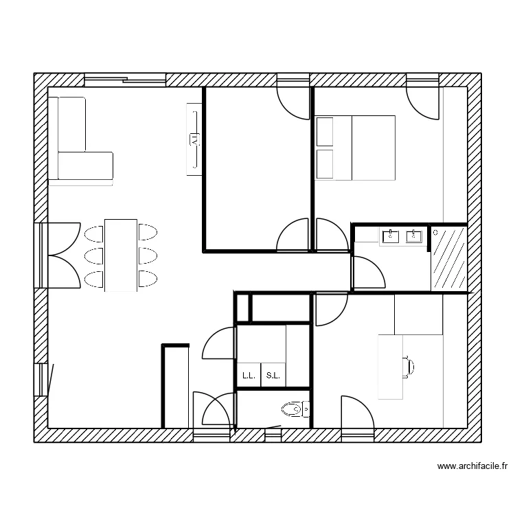 Maison V2. Plan de 9 et 84 m² Maison V2. Plan de 9 et 84 m²