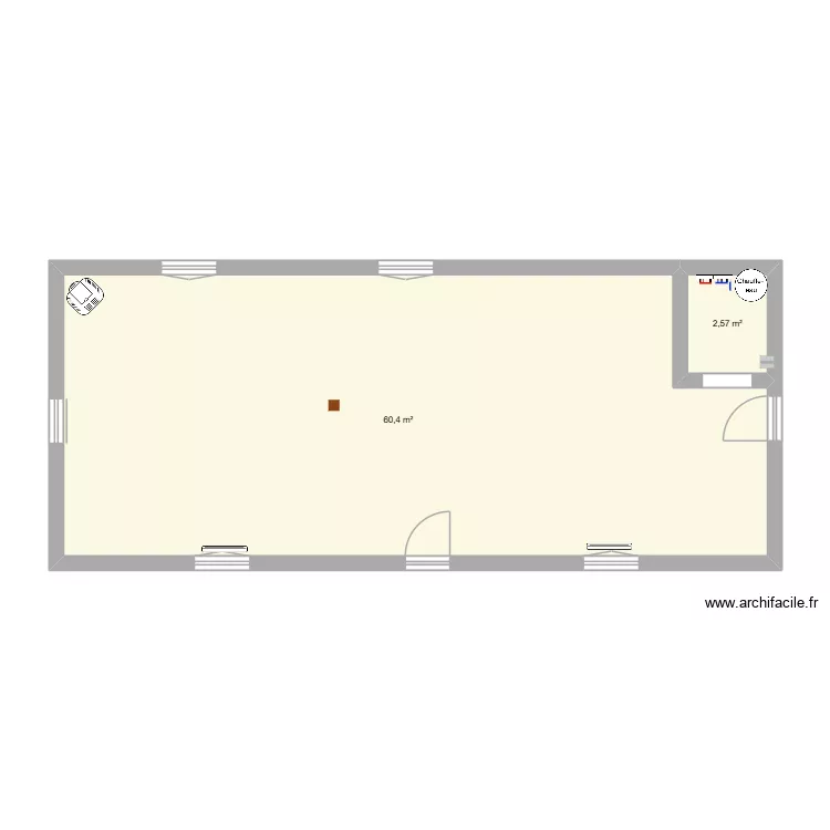 Mman Pl&eacute;guien. Plan de 2  et 63 m²
