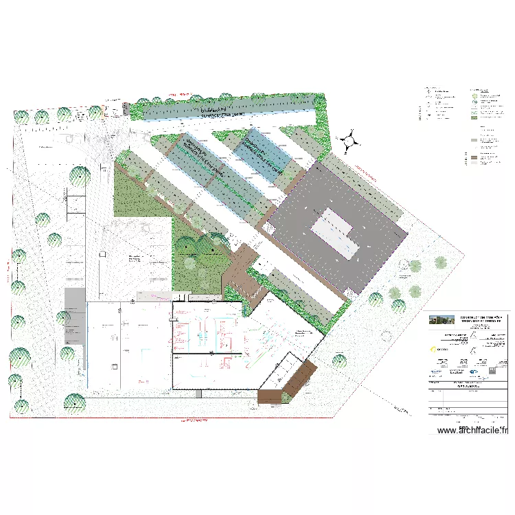 Eclairage Ombriere. Plan de 