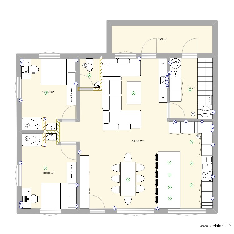 ST Nazaire.V5. Plan de 12 pièces et 163 m2