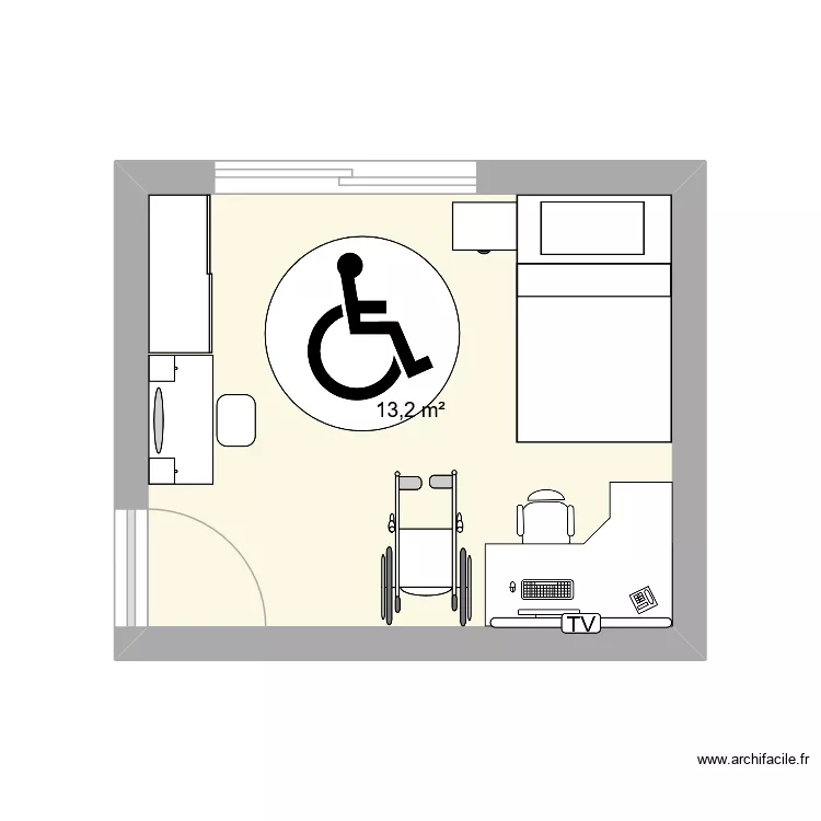 LEA. Plan de 1 pièce et 13 m² LEA. Plan de 1 pièce et 13 m²