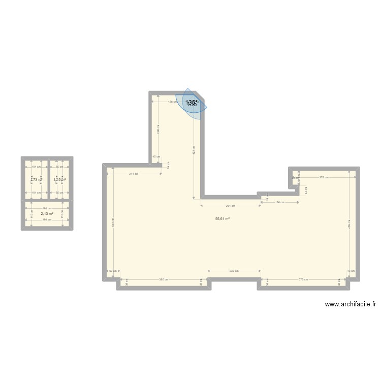 KOstra. Plan de 4 pièces et 61 m2