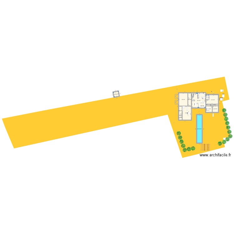 plan nouveau IB. Plan de 15 pièces et 308 m2