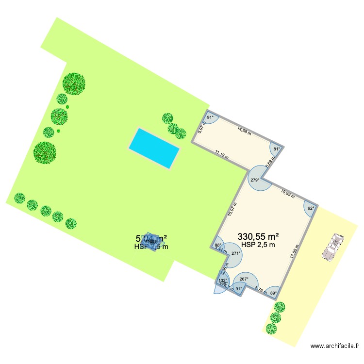PLAN 3. Plan de 2 pièces et 336 m2