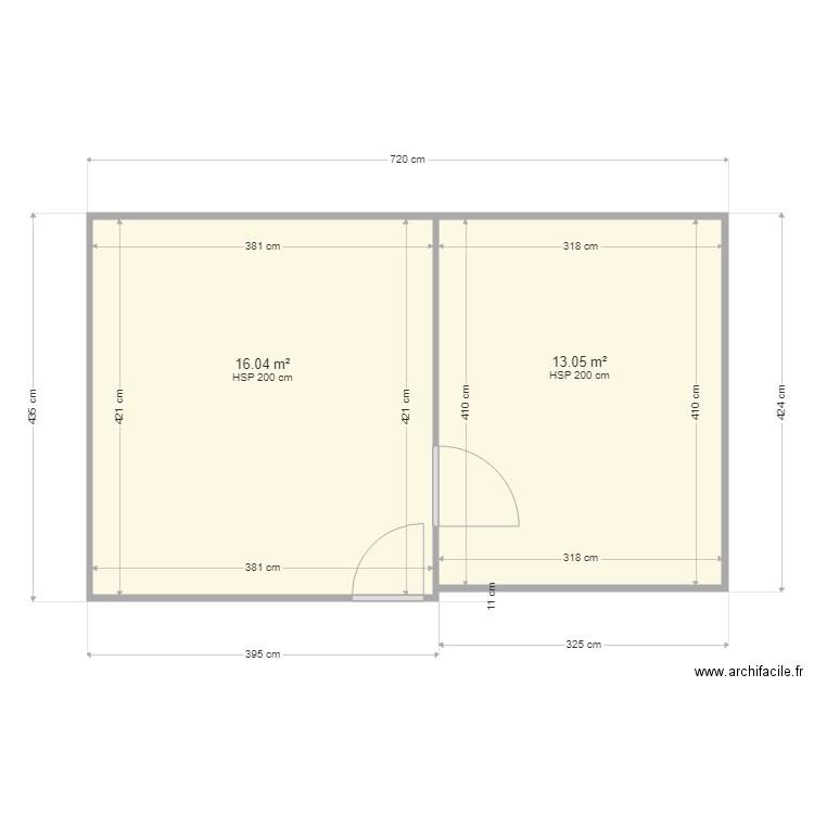 SALLE HOME CINEMAE CHARLES.F. Plan de 2 pièces et 29 m2