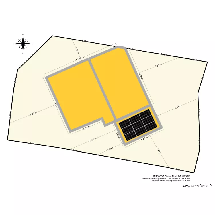 PERSICOT Olivier. Plan de 