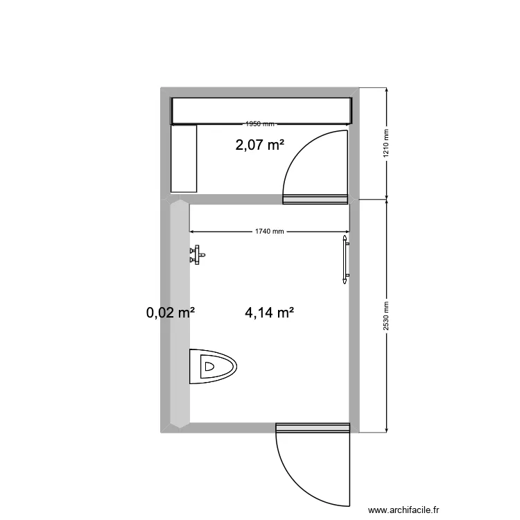 toilette mairie. Plan de 