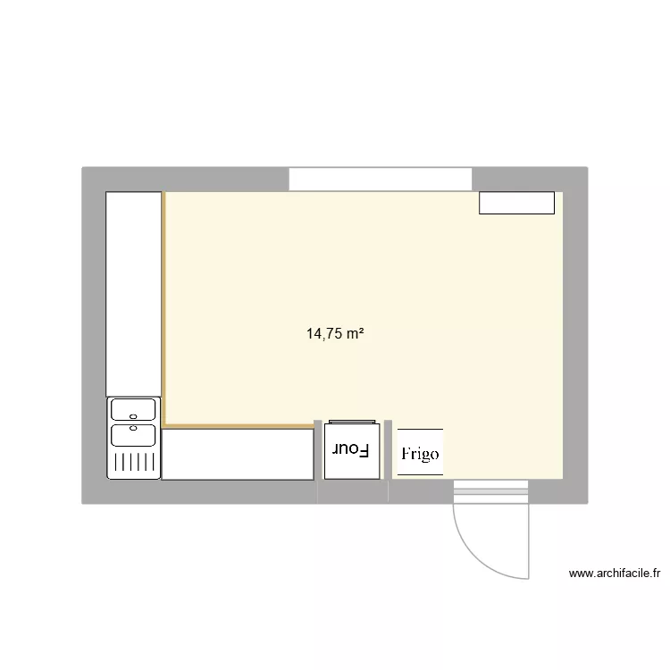 cuisine. Plan de 1 et 15 m² cuisine. Plan de 1 et 15 m²