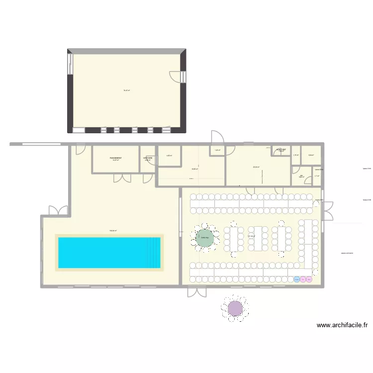 SALLE DOMAINE QUATRE PLUMES 1. Plan de 14 et 423 m² SALLE DOMAINE QUATRE PLUMES 1. Plan de 14 et 423 m²