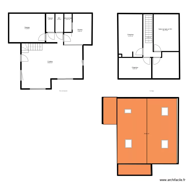 Duveau. Plan de 11  et 178 m²