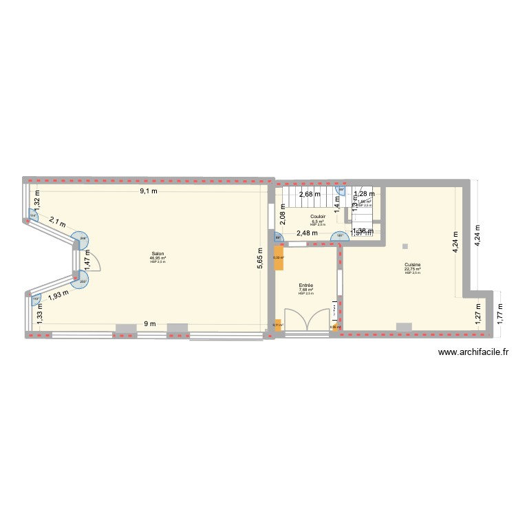 GOUACHE. Plan de 0 pièce et 0 m2