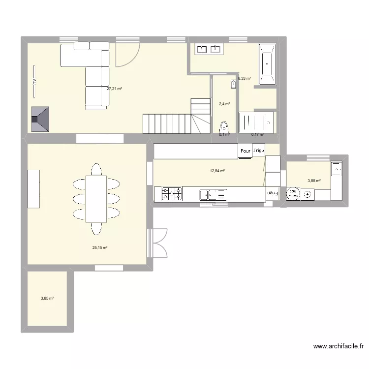 Rez de chauss&eacute; saint cricq land confort. Plan de 9  et 84 m²