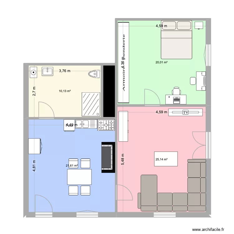 Gustin Après. Plan de 5 et 79 m² Gustin Après. Plan de 5 et 79 m²