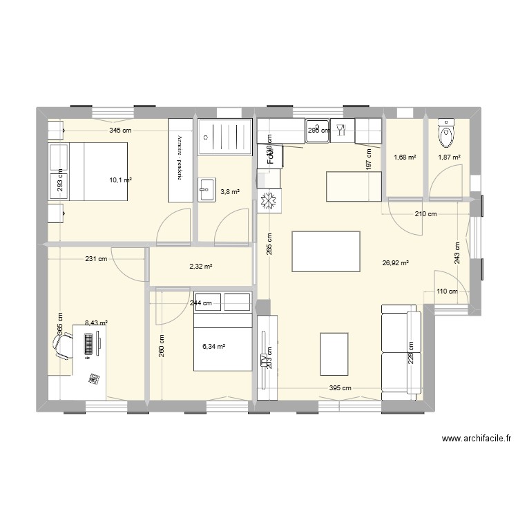 Lubidet aménagé. Plan de 0 pièce et 0 m2