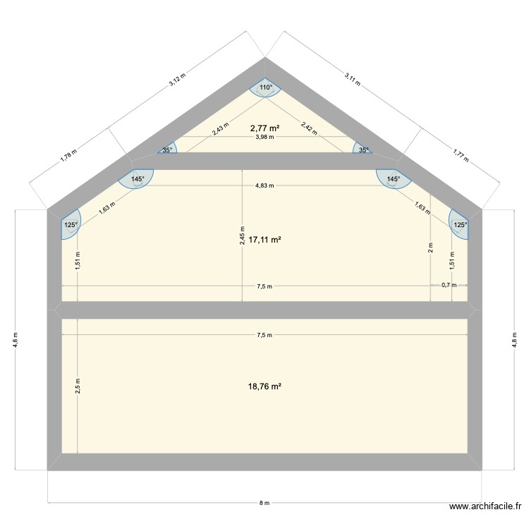 vue en coupe. Plan de 0 pièce et 0 m2