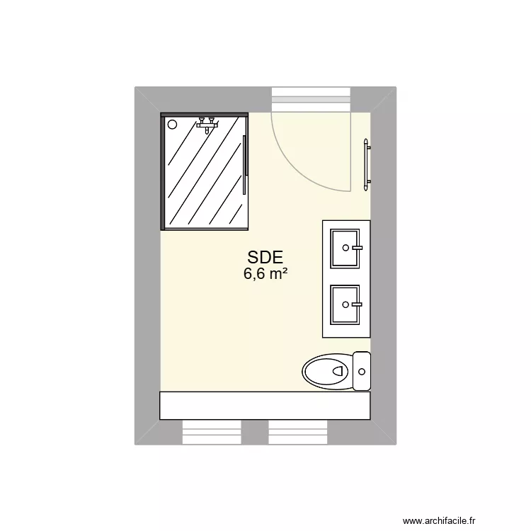 SDE. Plan de 1  et 7 m²