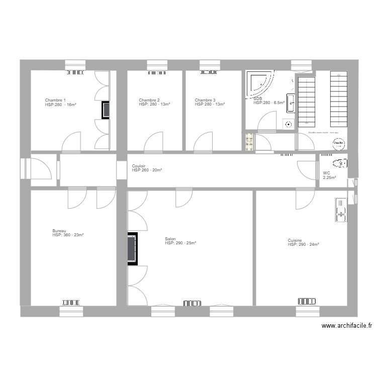 app mairie. Plan de 1 pièce et 0 m2