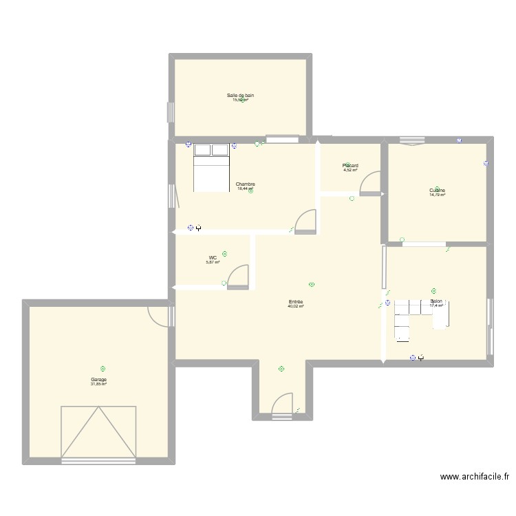 LILS. Plan de 8 pièces et 148 m2