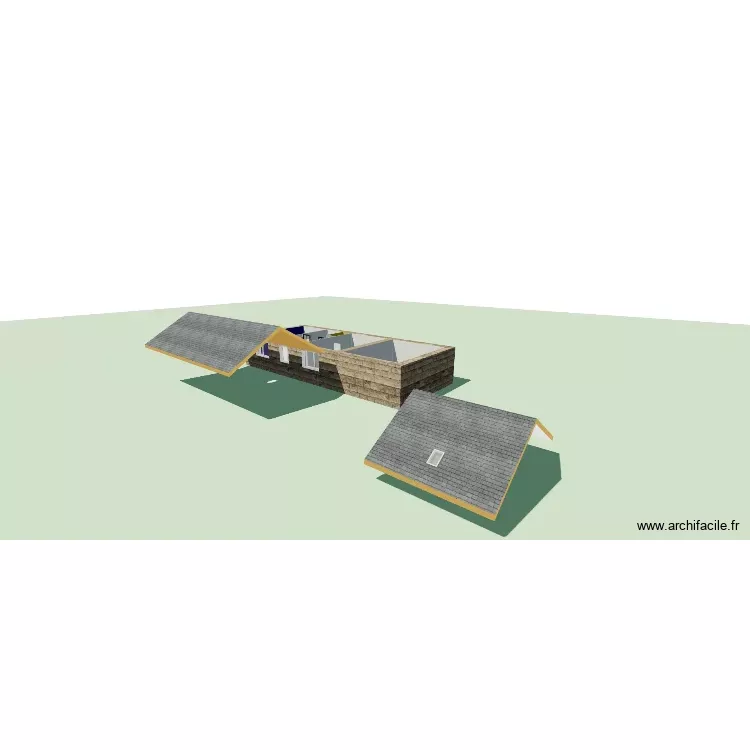 etage. Plan de 5 Pièces et 71 m²