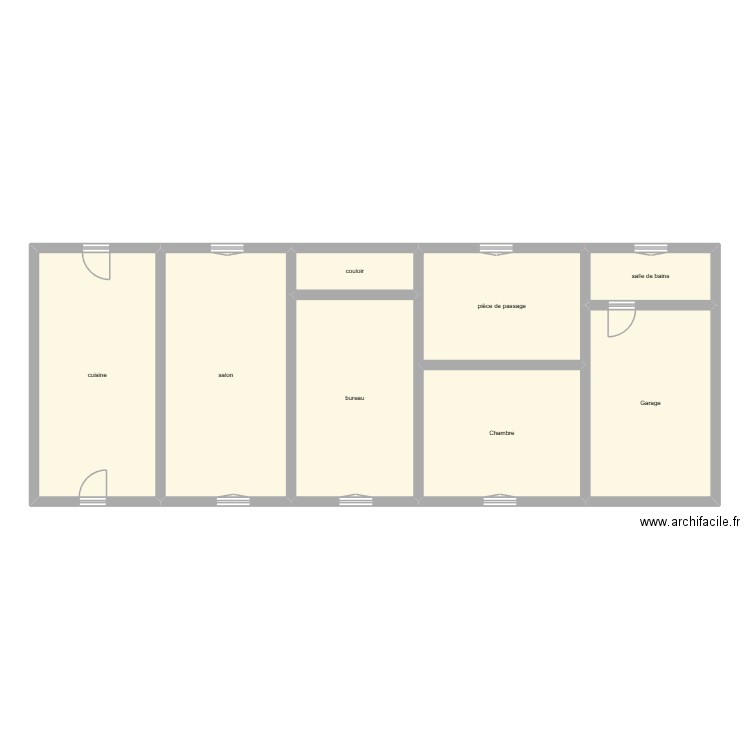 BIGAND état initial. Plan de 8 pièces et 131 m2