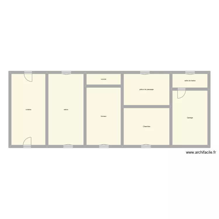 BIGAND &eacute;tat initial. Plan de 8 pièces et 131 m²