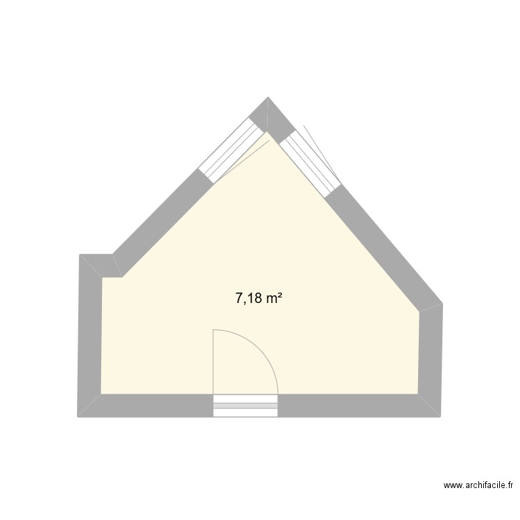 SD>B. Plan de 1 pièce et 7 m2