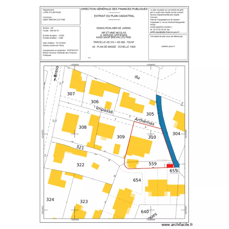 A2 DEMOLITION NICOLAS. Plan de 