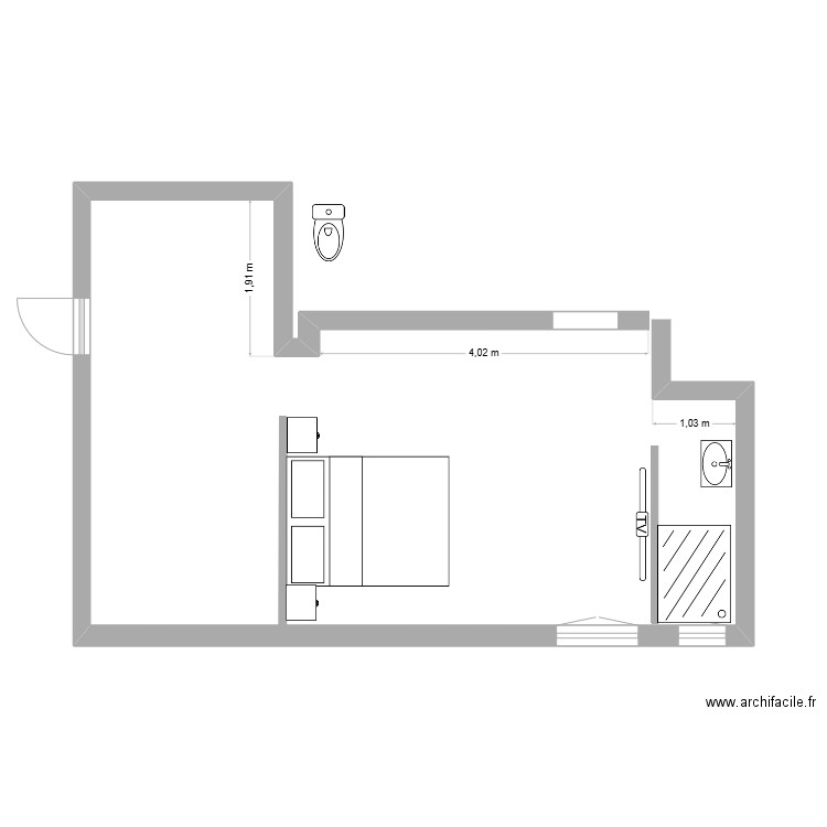 chambre parents. Plan de 0 pièce et 0 m2
