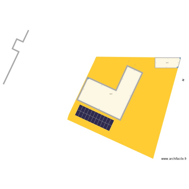 jardindim. Plan de 2 pièces et 153 m2