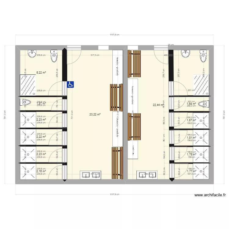 vestiaire. Plan de vestiaire. Plan de